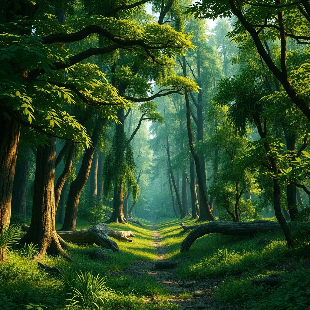 A photograph of a lush forest scene, illustrating the beauty and depth of a game environment