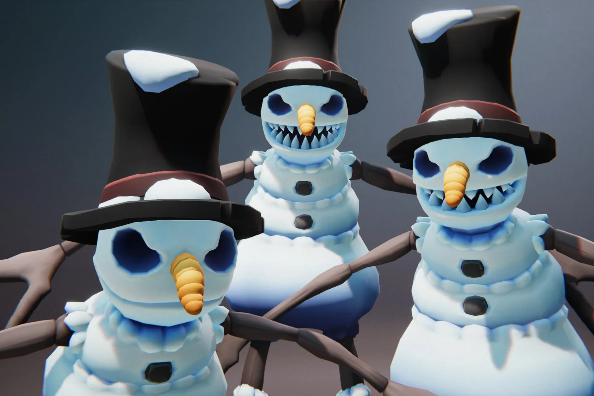 Snow Man Family - Character + Animations