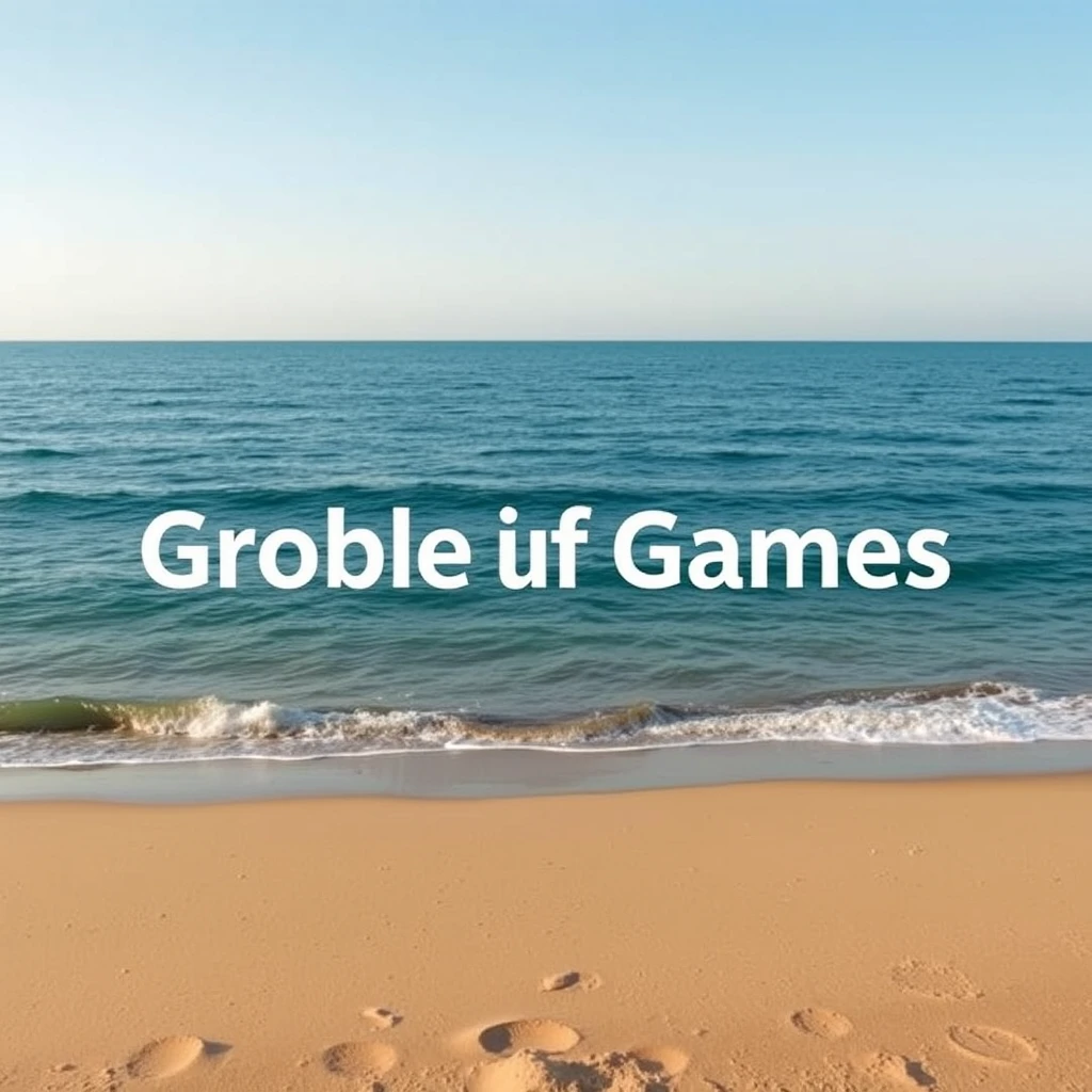 Photograph of a calm, blue ocean meeting a sandy beach, symbolizing the global reach of games.
