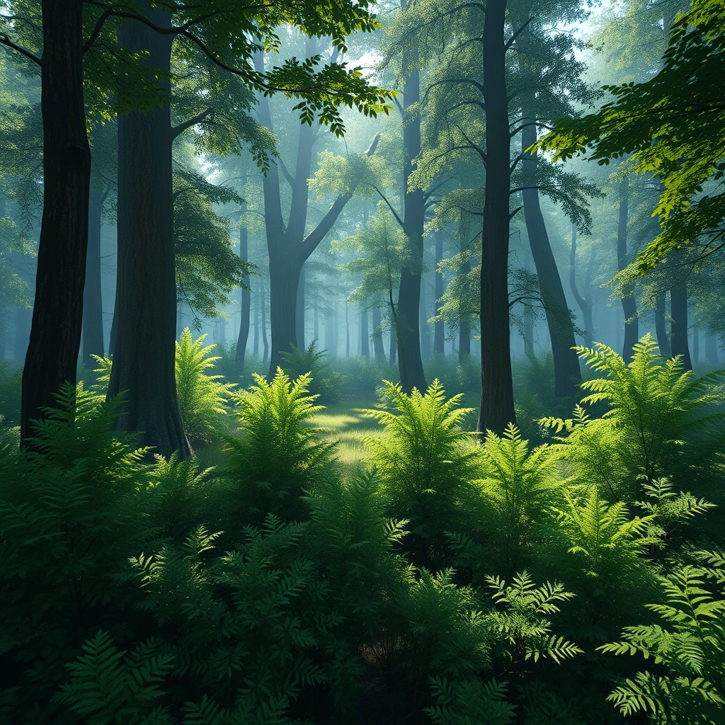 A photograph of a lush, green forest, representing the immersive and believable game worlds that AI-powered NPCs can help create