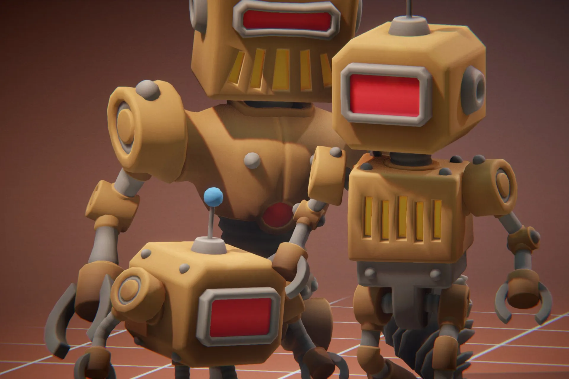 Mechanic Robot Family - Character + Animations