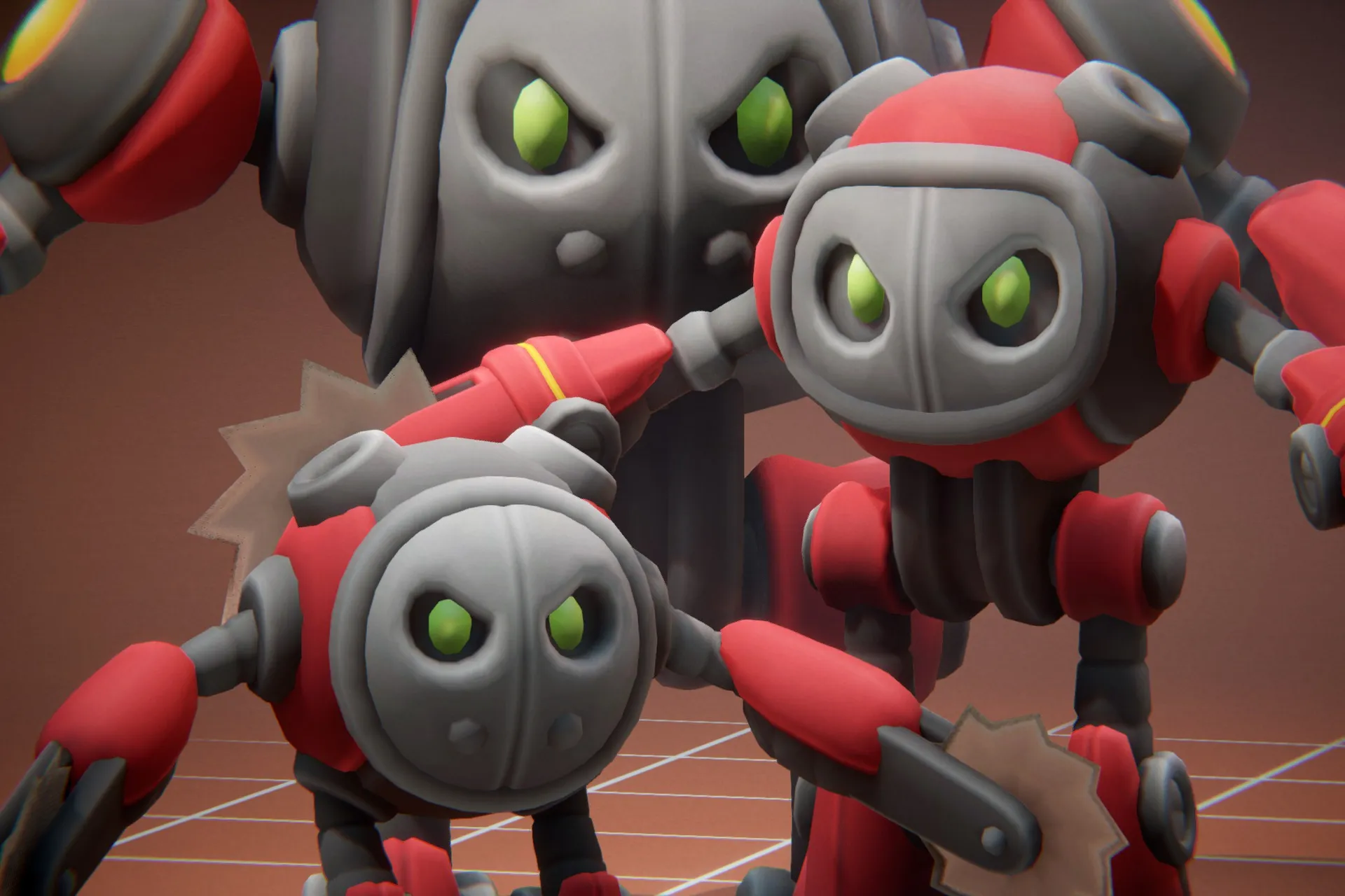 Saw Robot Family - Character + Animations