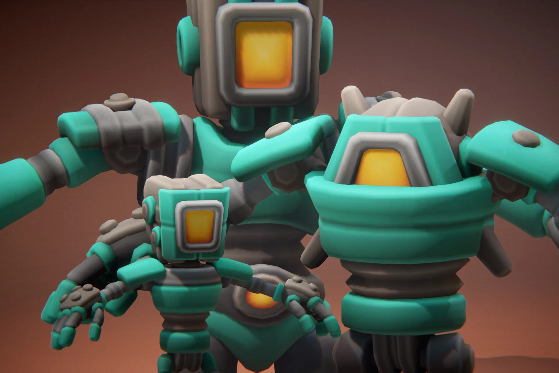 Junk Robot Family - Character + Animations