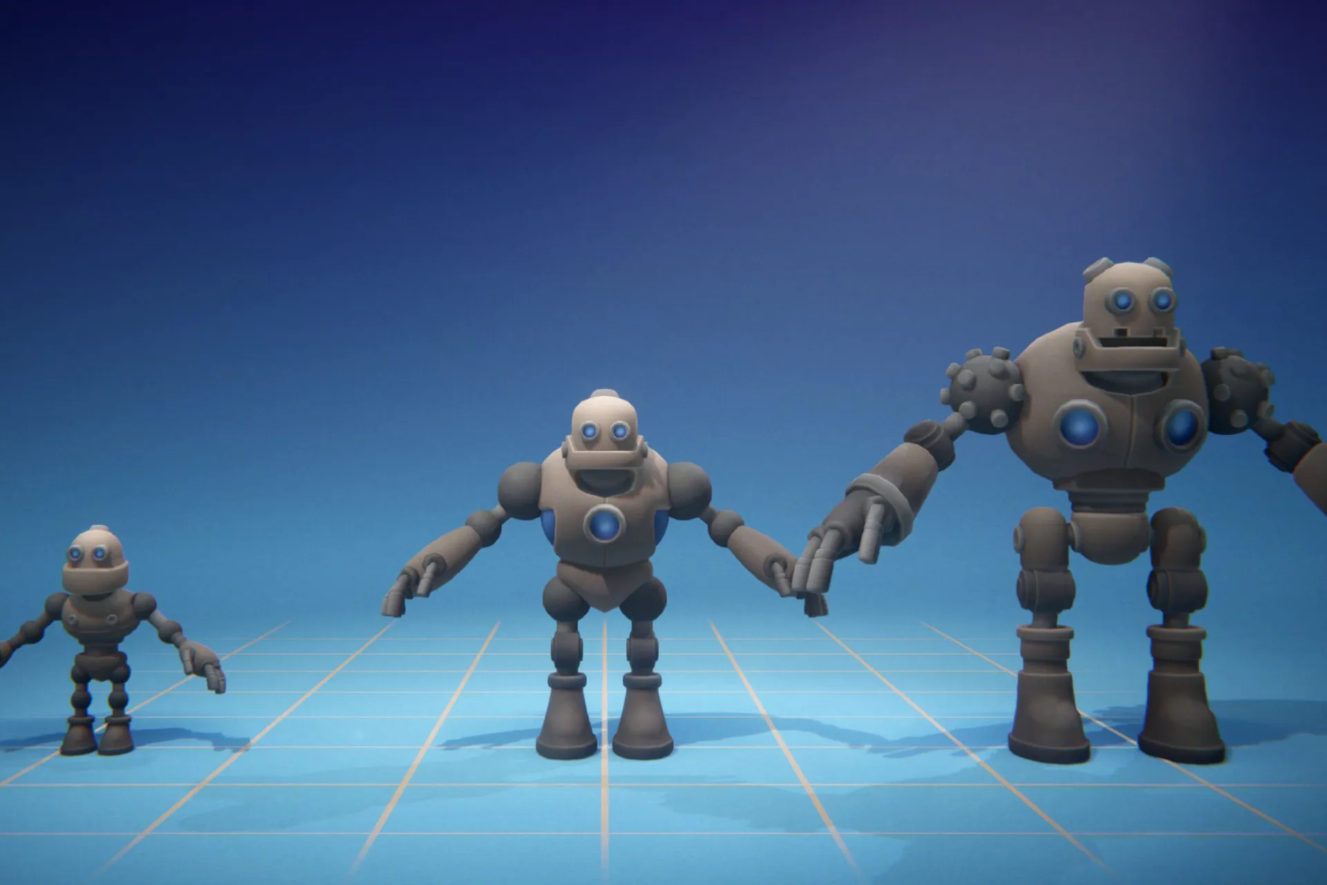 Mecha Bonker Robot Family - Character + Animations