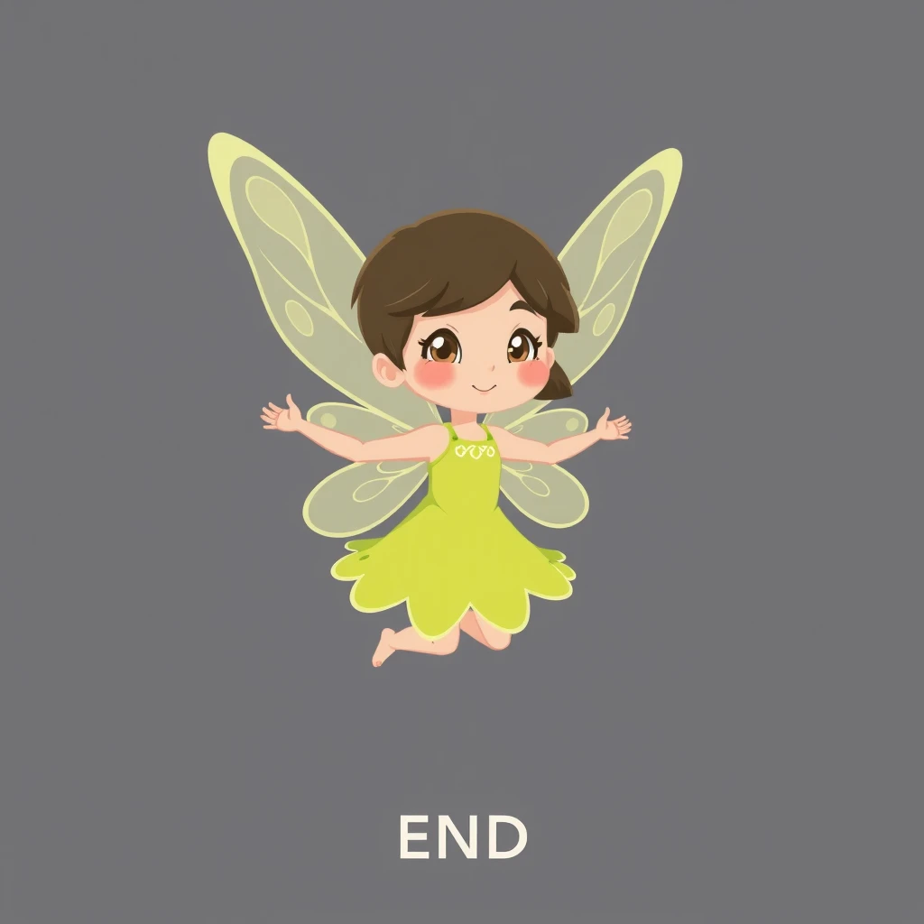 A stylized, looping animation of a fairy character fluttering its wings, designed to be non-textual and visually appealing