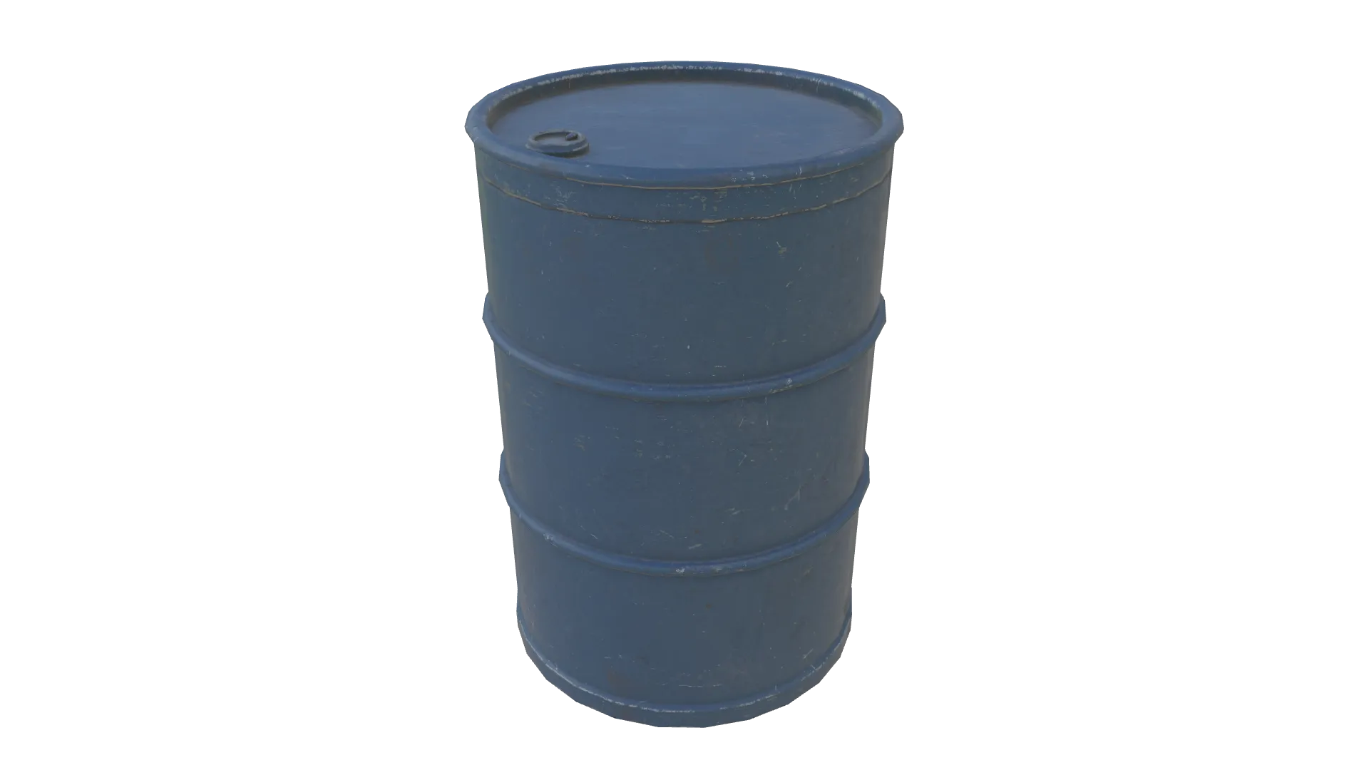 Industrial Blue Oil Barrel