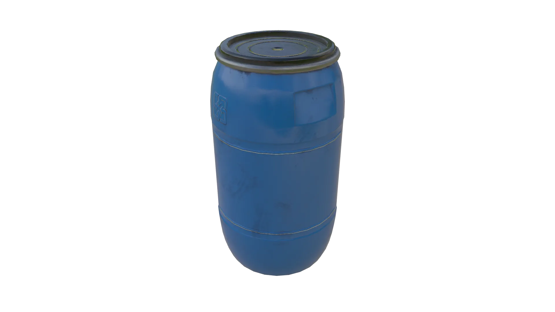 Industrial Blue Barrel