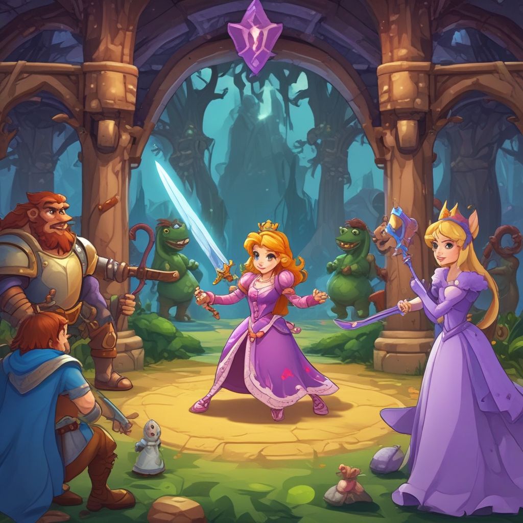 Develop a game in which the main character must save the princess. To achieve his goal, he will have to fight numerous monsters. To defeat them, you will need to solve mathematical examples. During the game, the hero will find coins that can be spent on improving the sword and armor.